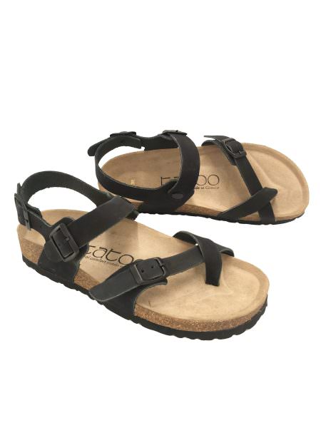 Creta black nubuck 760D ανατομικά σανδάλια