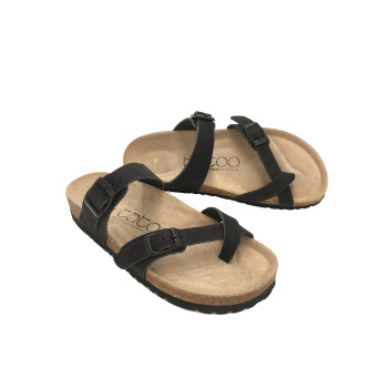 Ikaria black nubuck 730D ανατομικά σανδάλια