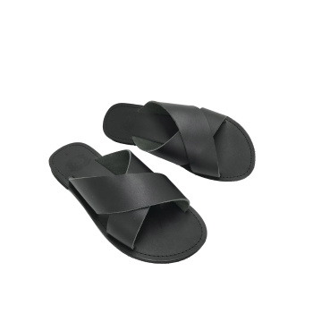 Doris black 57M δερμάτινα σανδάλια