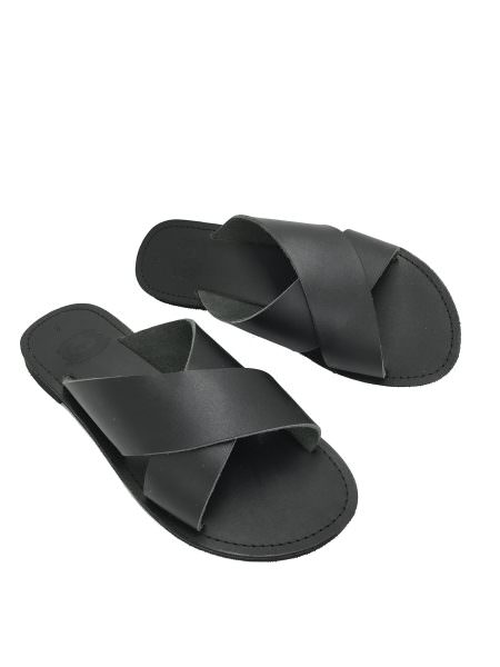 Doris black 57M δερμάτινα σανδάλια