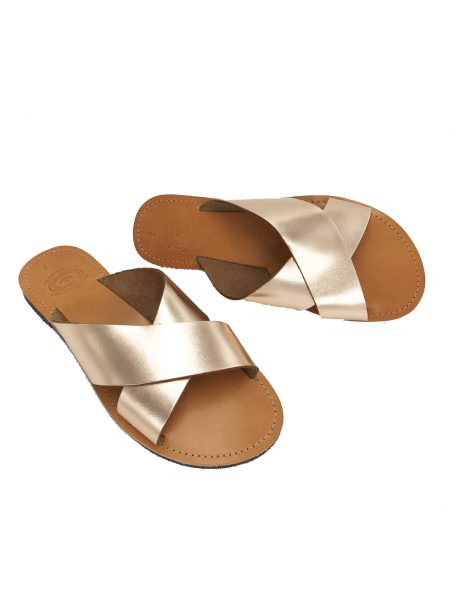 Doris pink gold 57M δερμάτινα σανδάλια