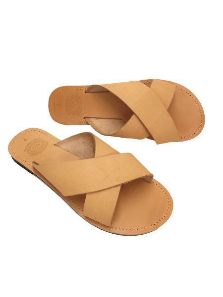 Doris natural 57M δερμάτινα σανδάλια