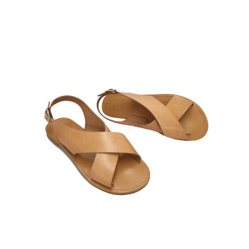 Eugenia natural 157M δερμάτινα σανδάλια