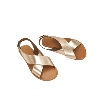 Eugenia pinkgold 157M δερμάτινα σανδάλια