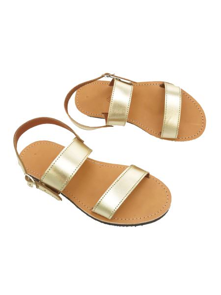 Dorothea gold 280T δερμάτινα σανδάλια