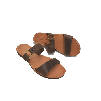 Athenais brown 615E δερμάτινα σανδάλια