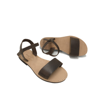 Euphrosyne brown 43E δερμάτινα σανδάλια