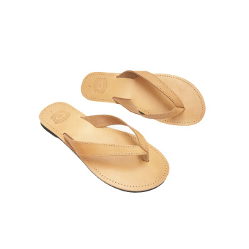 Elpis natural 9M δερμάτινα σανδάλια