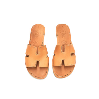 Agatha natural 263D δερμάτινα σανδάλια