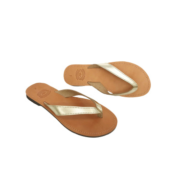 Elpis gold 9M δερμάτινα σανδάλια