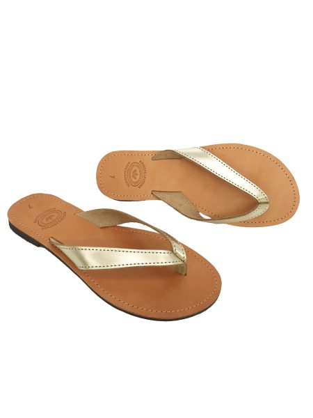 Elpis gold 9M δερμάτινα σανδάλια