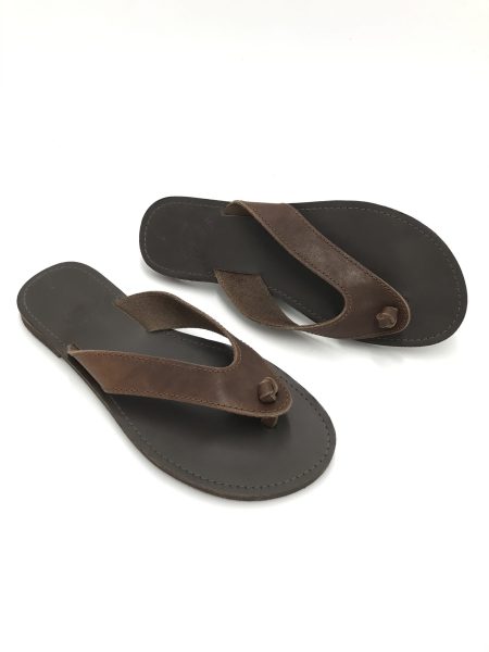 Galena brown 10M δερμάτινα σανδάλια