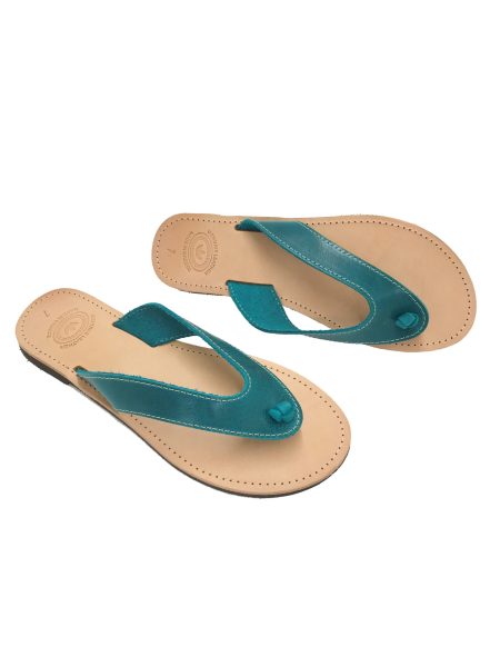 Galena turquoise 10M δερμάτινα σανδάλια