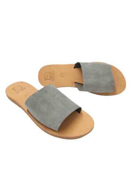 Leontia nubuck grey 32M δερμάτινα σανδάλια