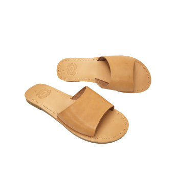 Leontia natural 32M δερμάτινα σανδάλια