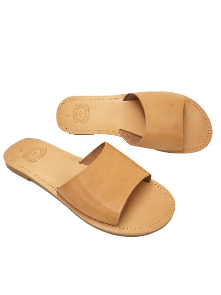 Leontia natural 32M δερμάτινα σανδάλια