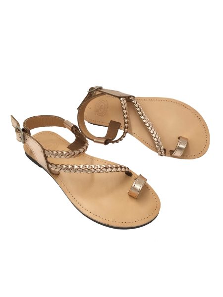 Eros pink gold 28M δερμάτινα σανδάλια