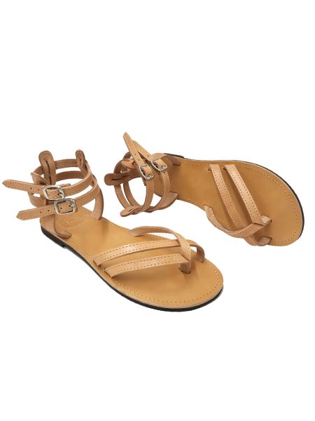 Leucothoe natural 52M δερμάτινα σανδάλια