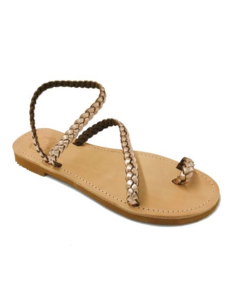 Hegemone pink gold 21M δερμάτινα σανδάλια