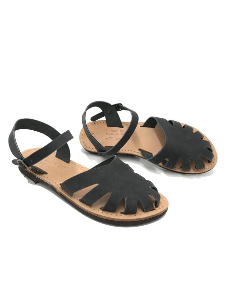Calypso black 95KL δερμάτινα σανδάλια